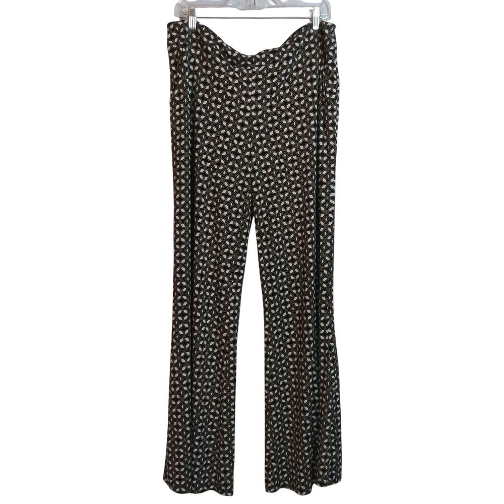 Joseph Ribkoff Lds Wide Leg Flare Pull On Geo Print Pants Sz 16